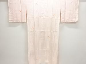 絞り縞に菱模様長襦袢（刺繍衿付）